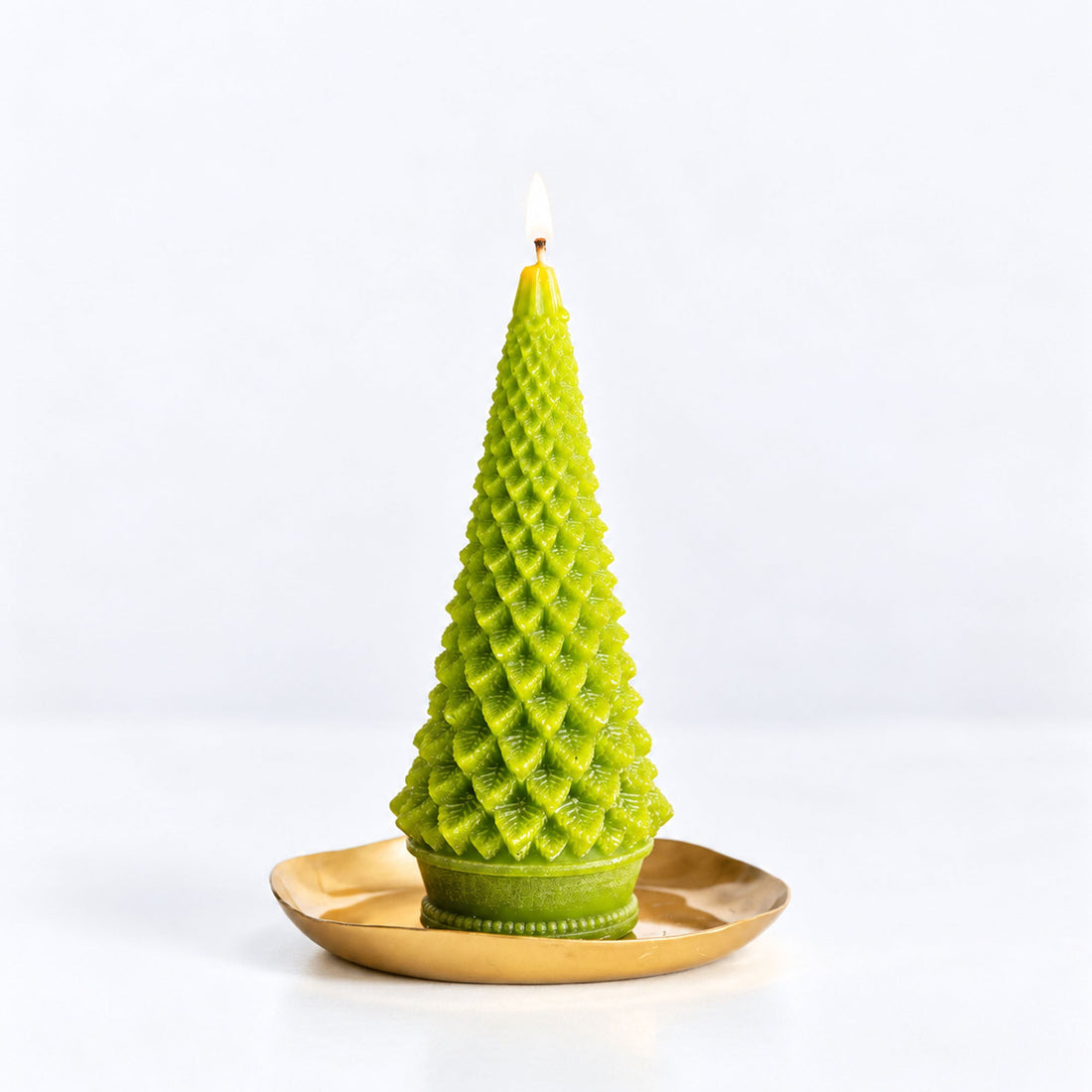 Accent Sculpted Tree Candle - Winterberry Frost