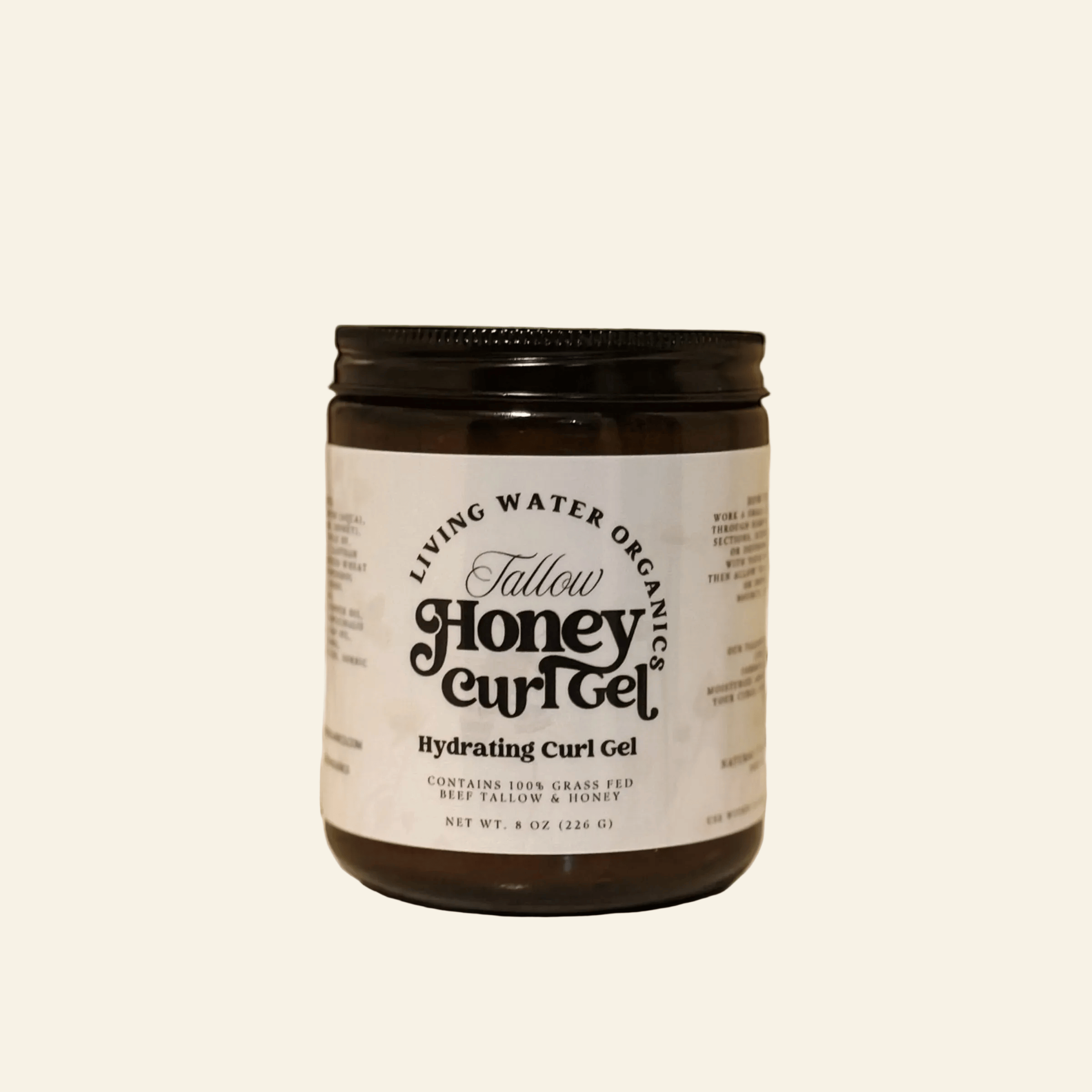Living Water Organics Tallow Honey Curl Gel (Strong Hold)