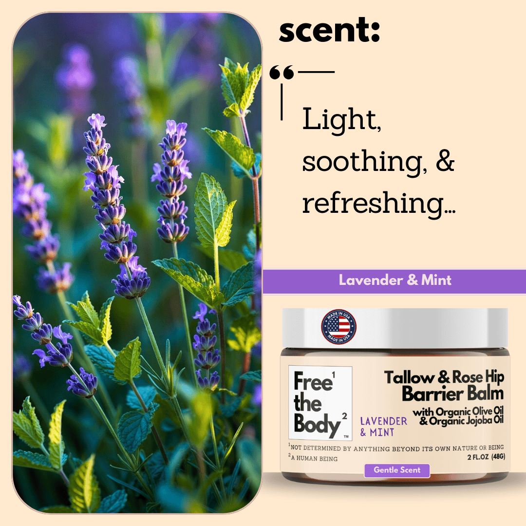 Free the Body Co. Moisturizers Tallow and Rose Hip Barrier Balm with Beeswax, Small Batch, 2oz