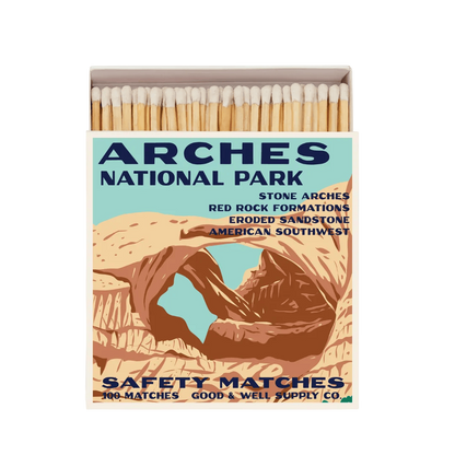 Good &amp; Well Supply Co. Arches Vintage National Park Cabin Matches