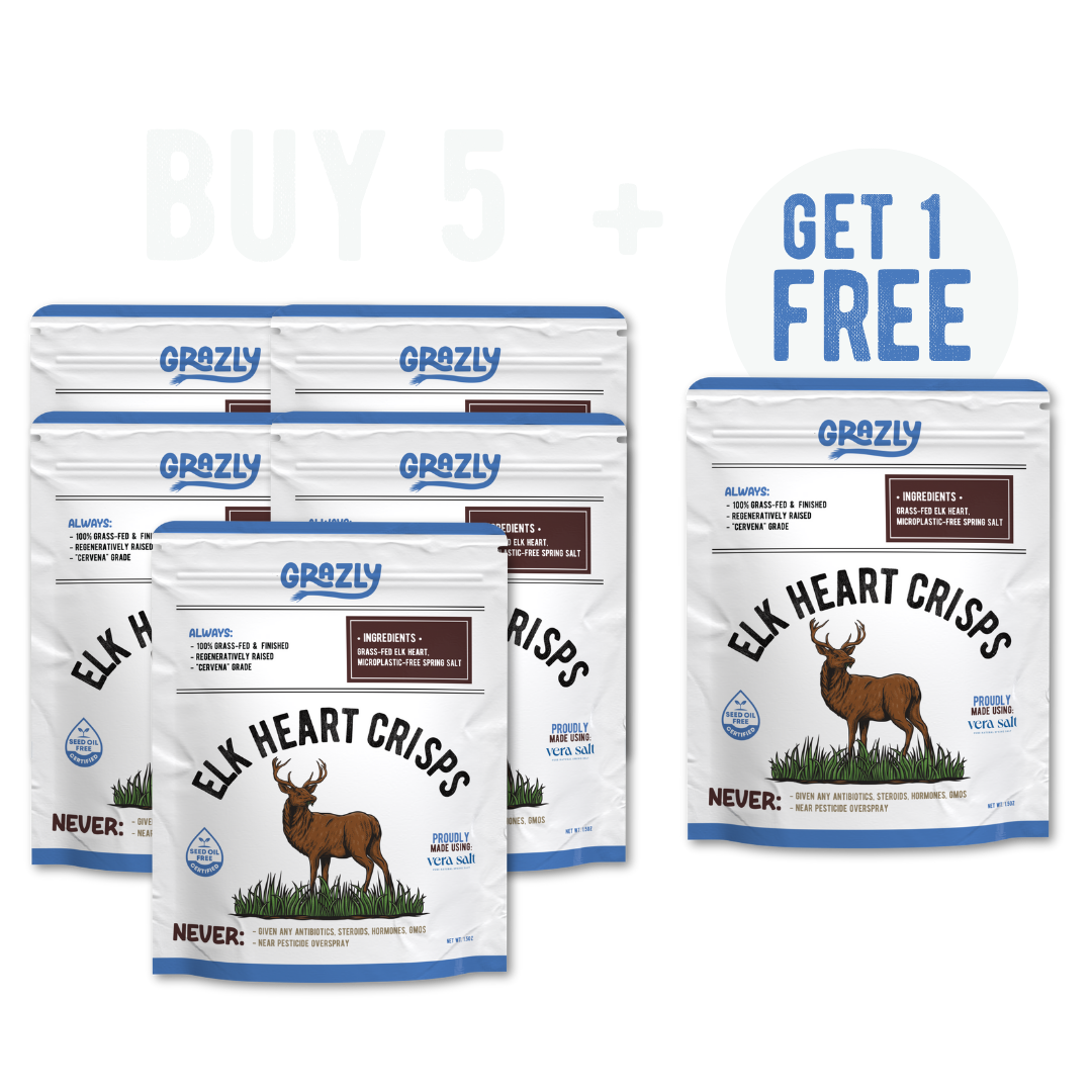 Elk Heart Crisps - 100% Grass-Fed/Finished - My American Goods