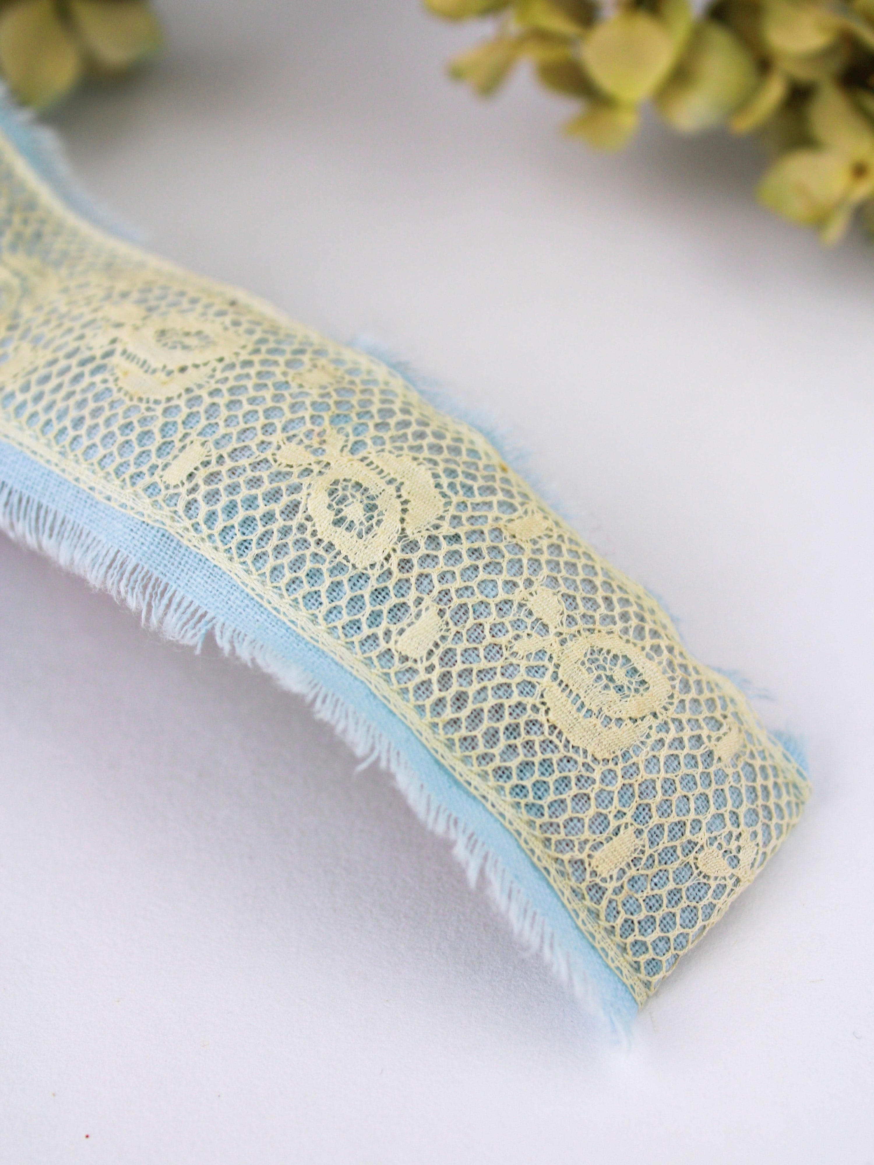 Ash &amp; Rose Hair Clip Clara Lace and Linen Hair Clip