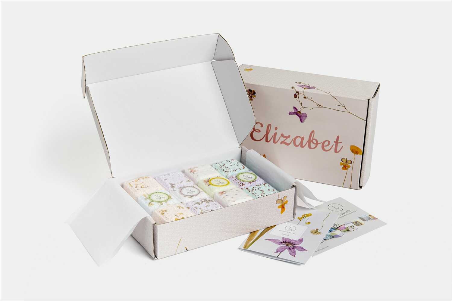 Lizush BATH BOMBS &amp; SHOWER STEAMERS No Shower Steamers, Set of 12 big fizzies, Cheer up Gift Set, Relaxing Gift Box