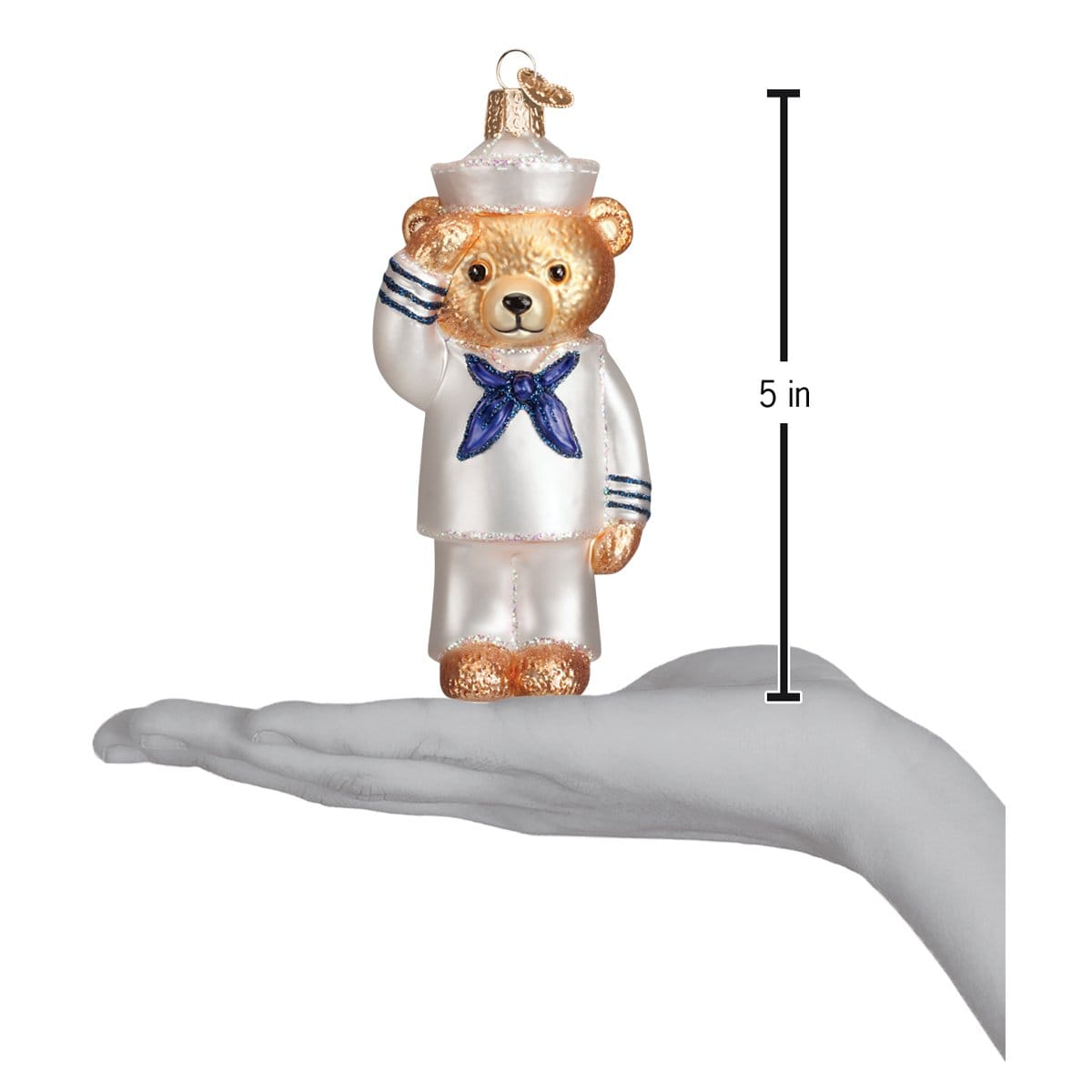Old World Christmas 5 X 2.5 X 1.75 / 12404 Navy Bear Ornament