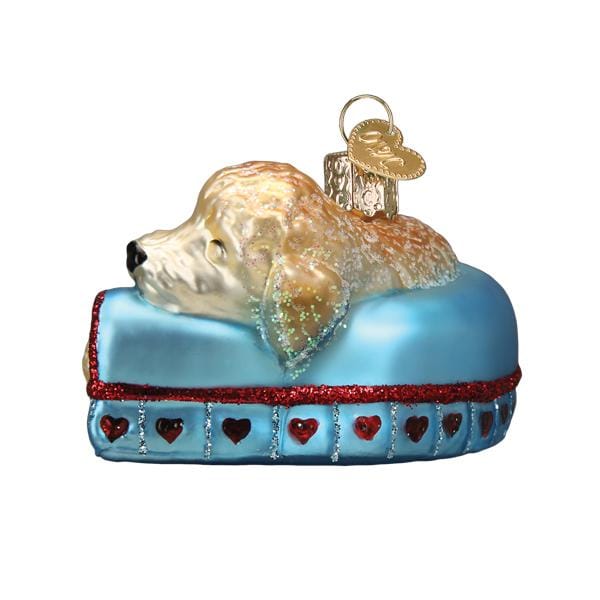 Old World Christmas 1.75 X 2.75 X 4.25 / 12596 Sleepy Doodle Dog Ornament