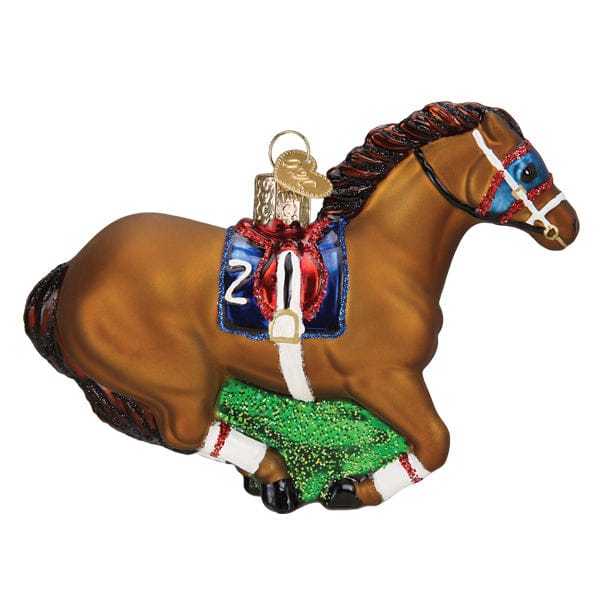 Old World Christmas 4 X 4.5 X 1.75 / 12667 Racehorse Ornament
