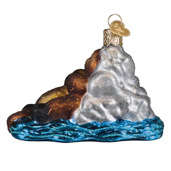 Old World Christmas 2.5 X 3.75 X 2.5 / 12713 Otter With Pup Ornament