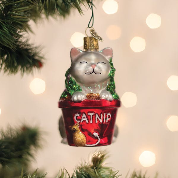Old World Christmas 3.5 X 2.75 X 2 / 12715 Catnip Cat Ornament