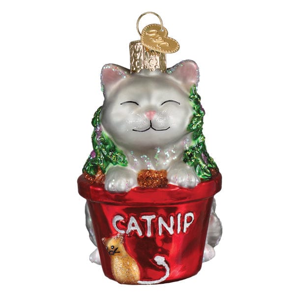 Old World Christmas 3.5 X 2.75 X 2 / 12715 Catnip Cat Ornament