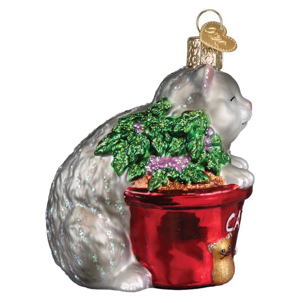 Old World Christmas 3.5 X 2.75 X 2 / 12715 Catnip Cat Ornament