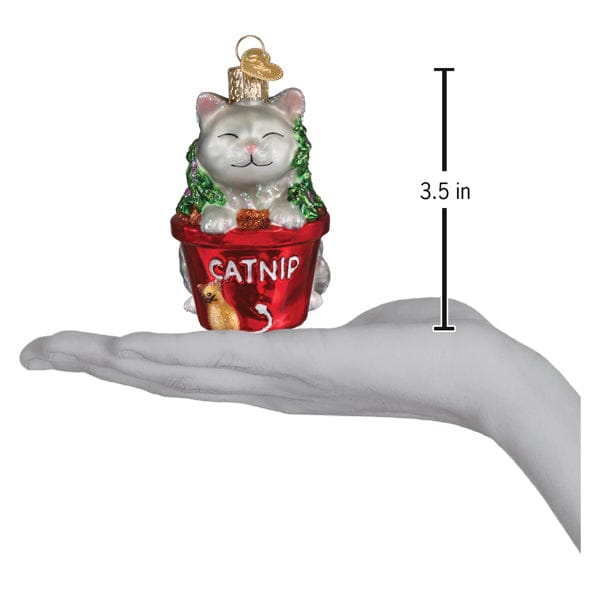 Old World Christmas 3.5 X 2.75 X 2 / 12715 Catnip Cat Ornament