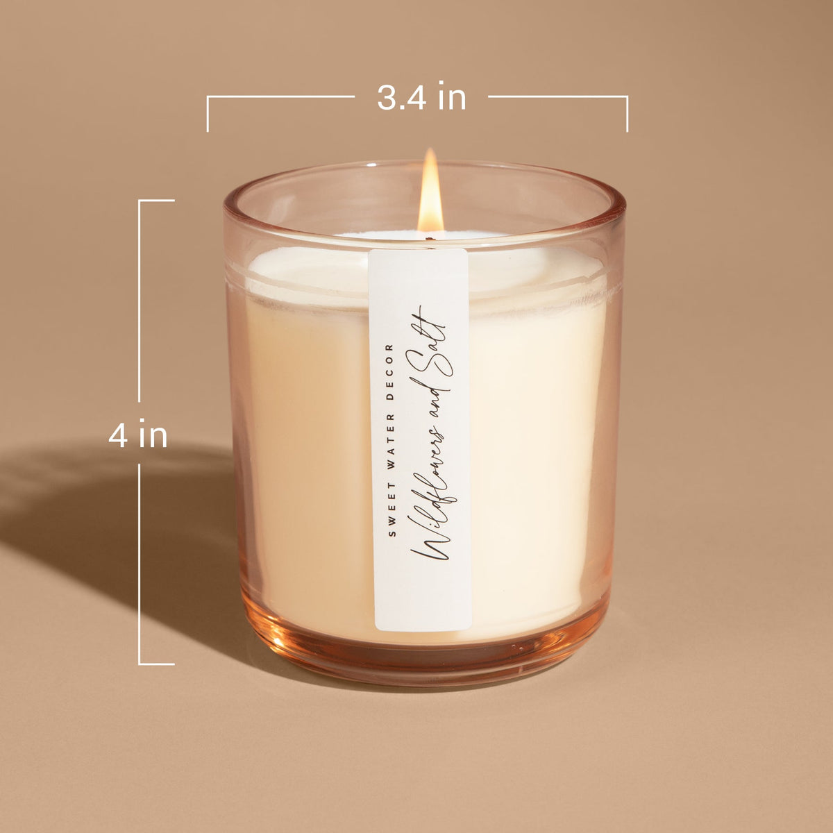 Mango and Coconut Soy Candle - Tinted Glass Jar - 12 oz