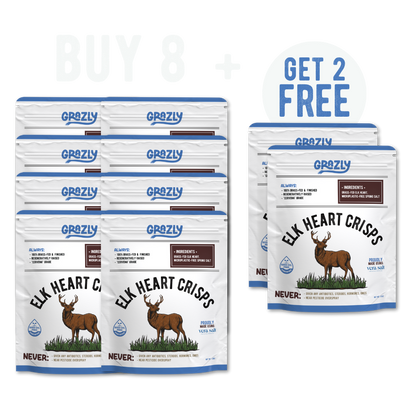 Elk Heart Crisps - 100% Grass-Fed/Finished - My American Goods