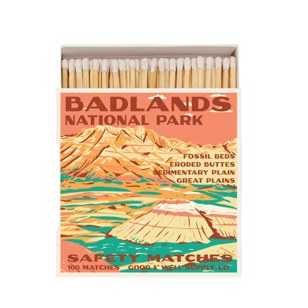 Good &amp; Well Supply Co. Badlands Vintage National Park Cabin Matches