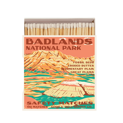Good &amp; Well Supply Co. Badlands Vintage National Park Cabin Matches