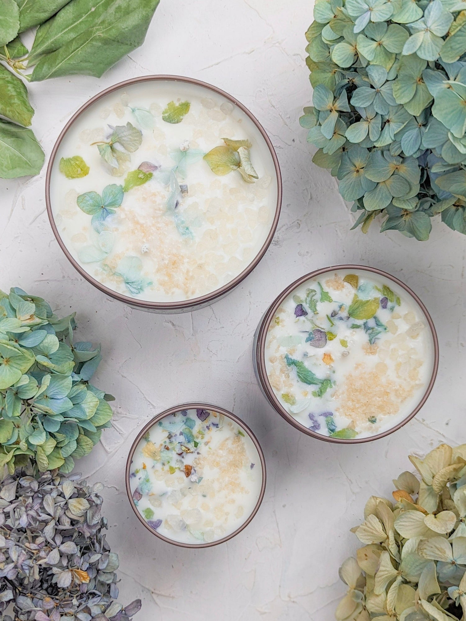 Ash &amp; Rose candle BY THE SEA Hydrangea Sea Salt Candle