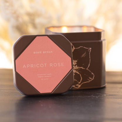 Accent Tin Candle - Apricot Rose
