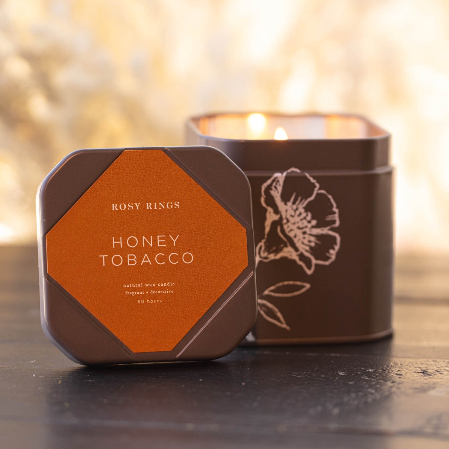 Accent Tin Candle - Honey Tobacco