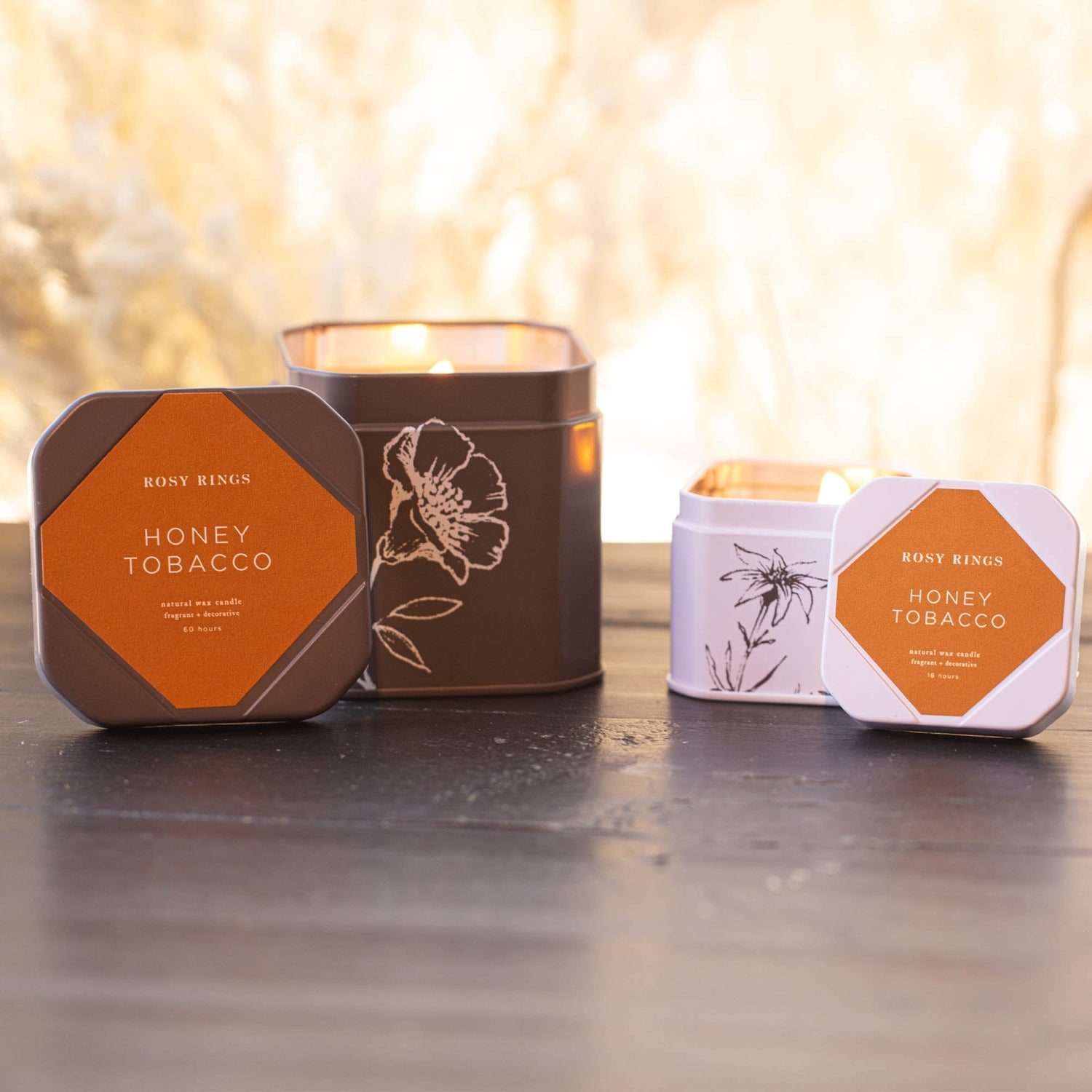 Accent Tin Candle - Honey Tobacco