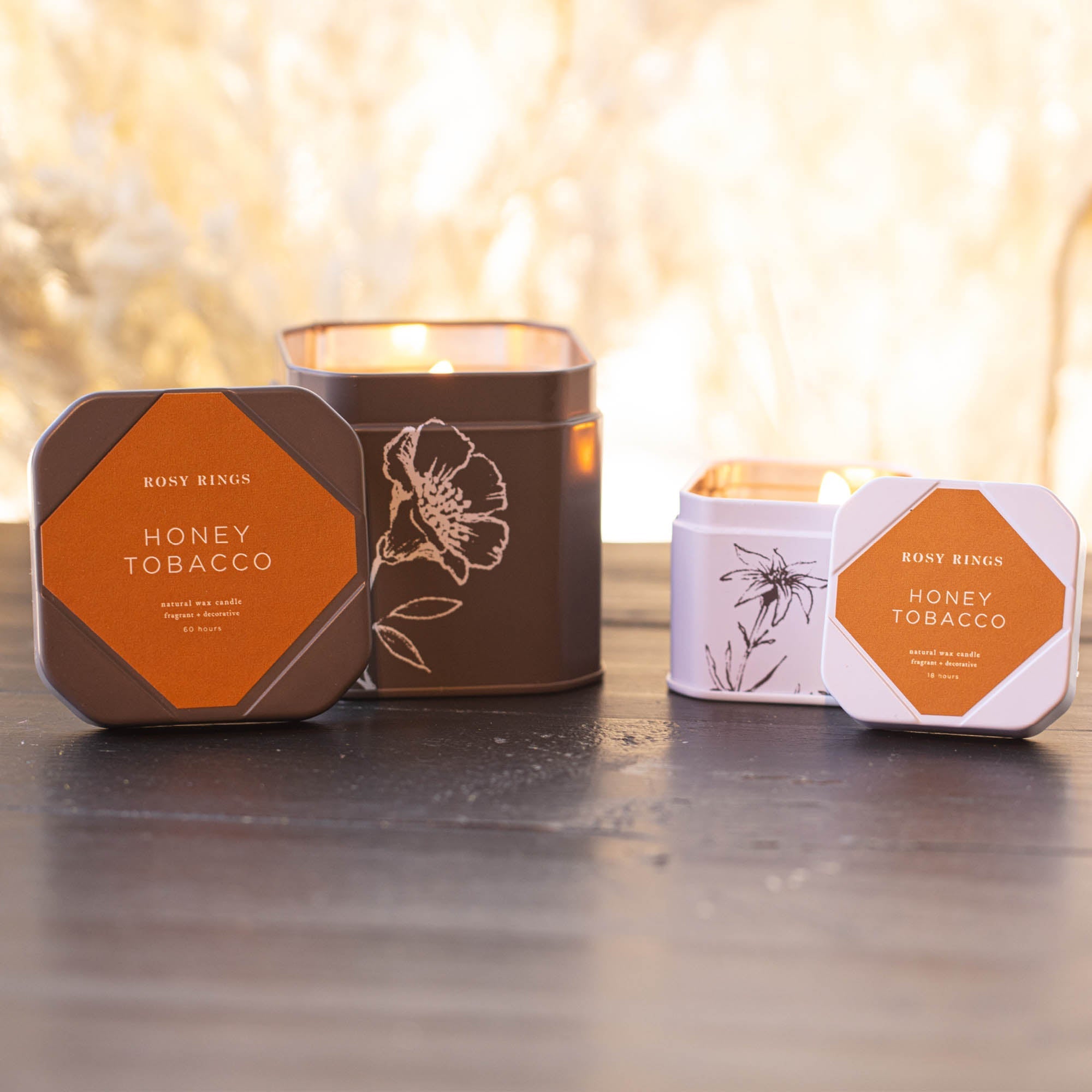 Accent Tin Candle - Honey Tobacco