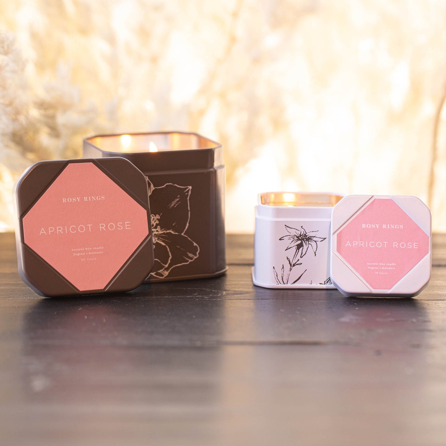 Petite Tin Candle - Apricot Rose