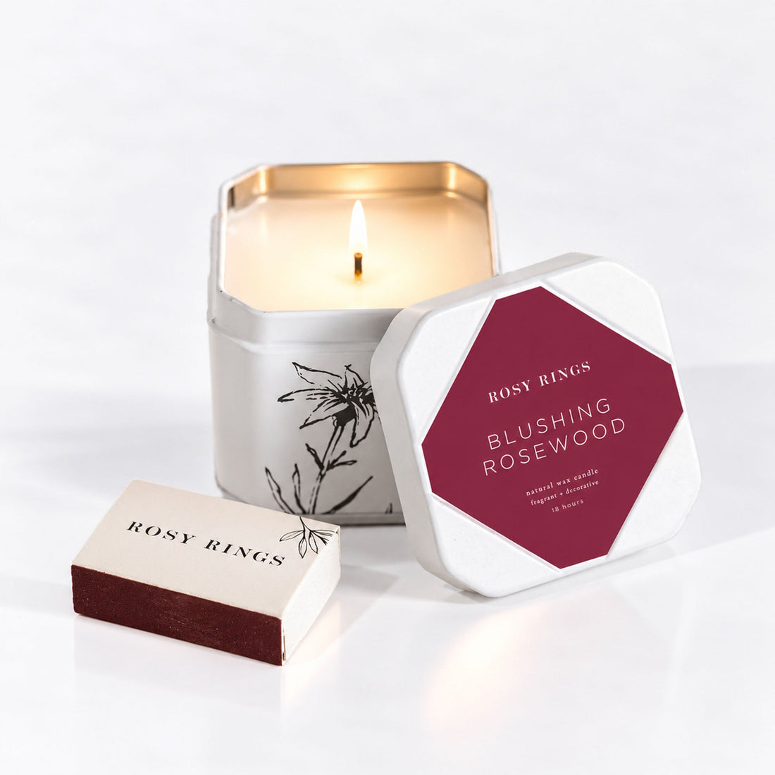 Petite Tin Candle - Blushing Rosewood