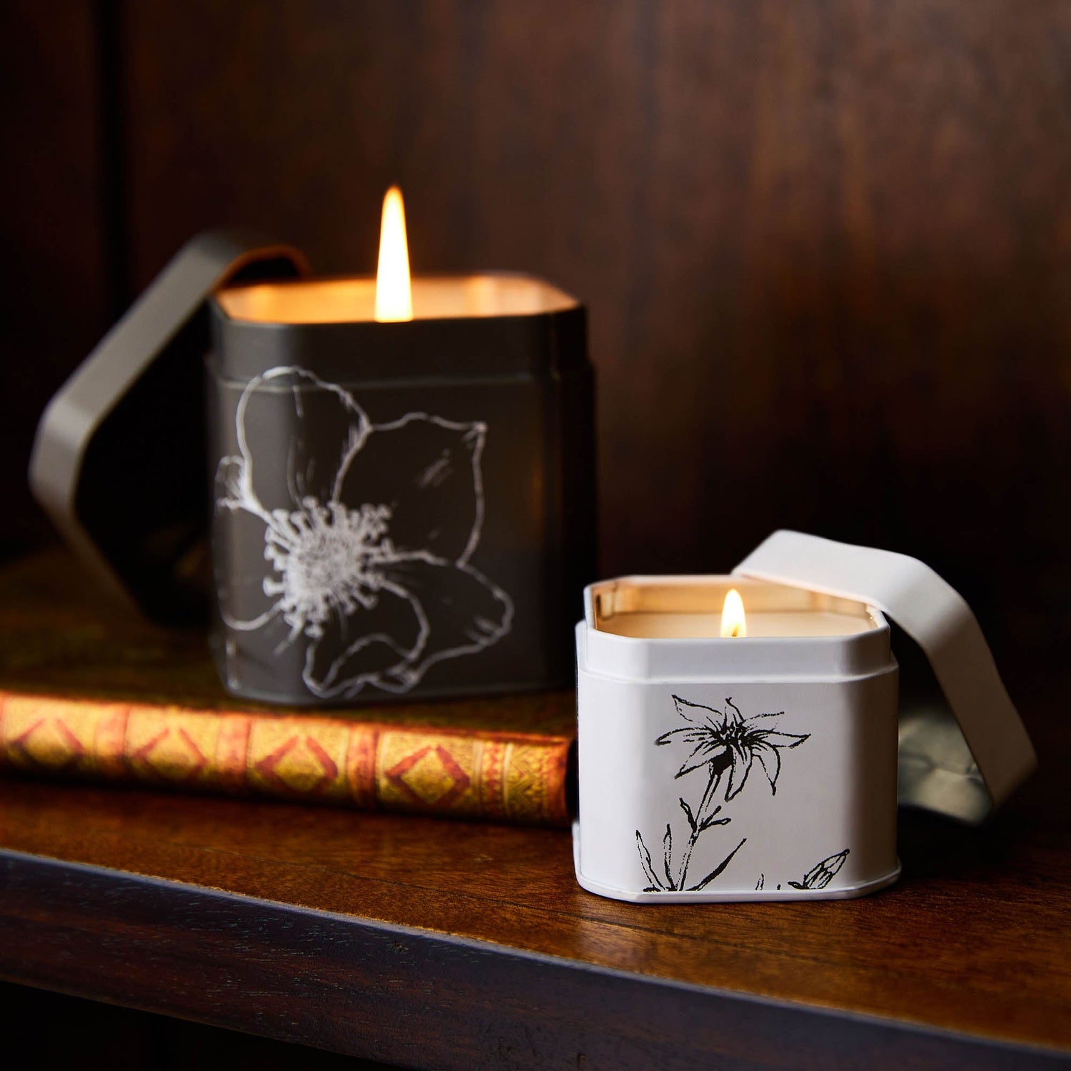 Accent Tin Candle - Apricot Rose