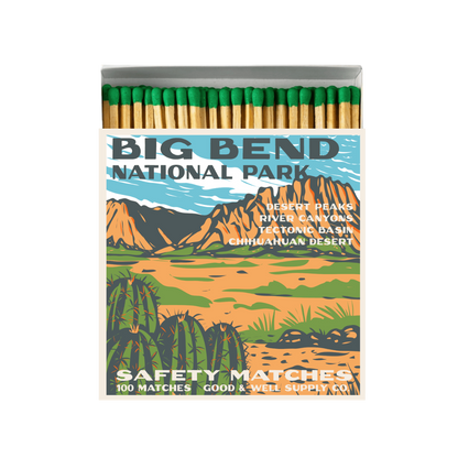Good &amp; Well Supply Co. Big Bend Vintage National Park Cabin Matches