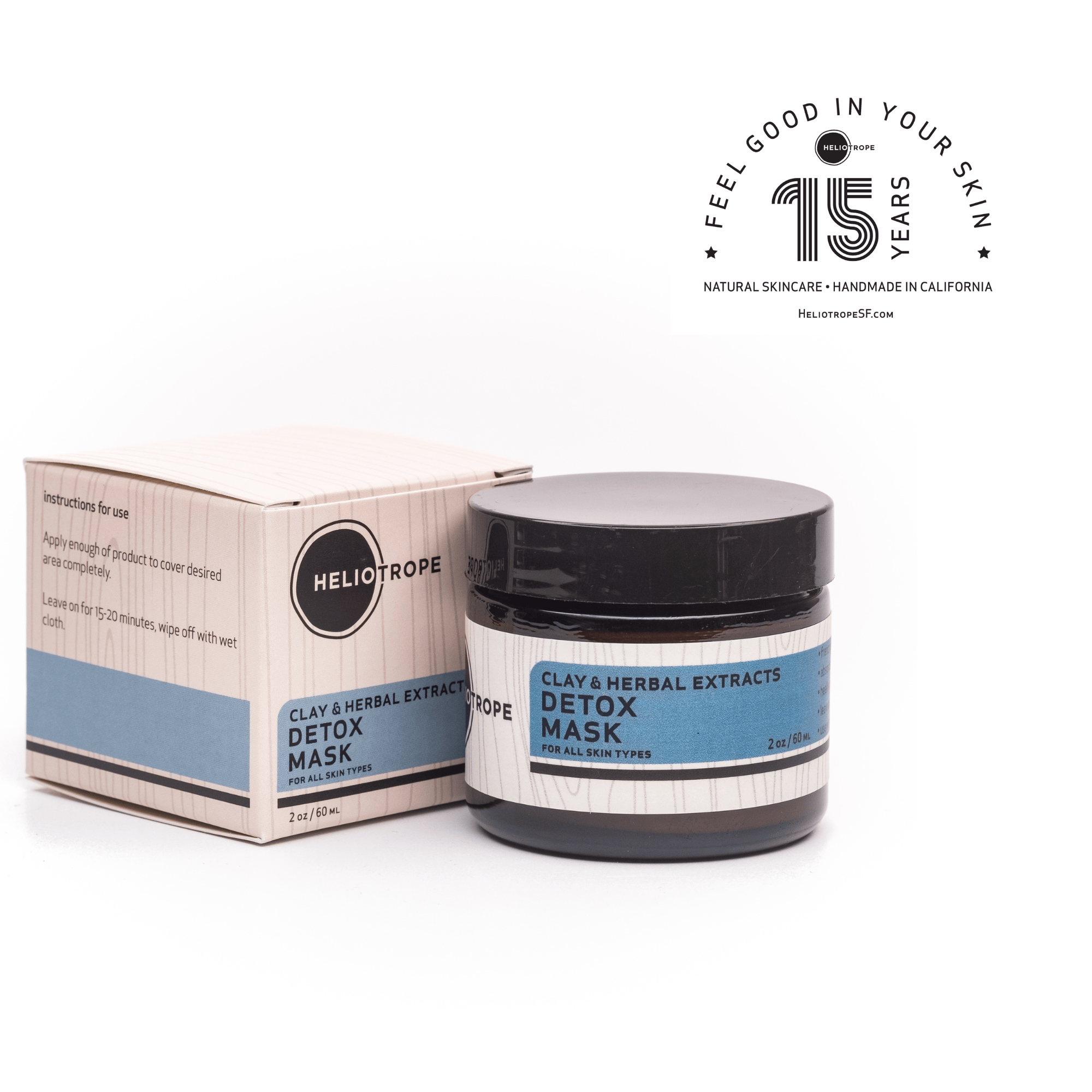Heliotrope SF Facial Mask Clay &amp; Herbal Extract Detox Mask