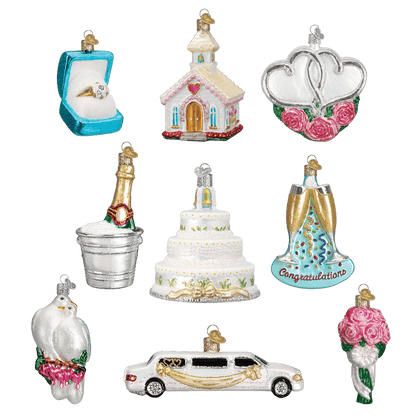 Old World Christmas 4 X 18 X 14 / 14034 Just Married Collection Ornaments