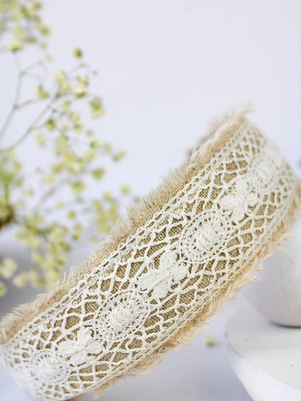 Amelia Lace and Linen Headband - My American Goods