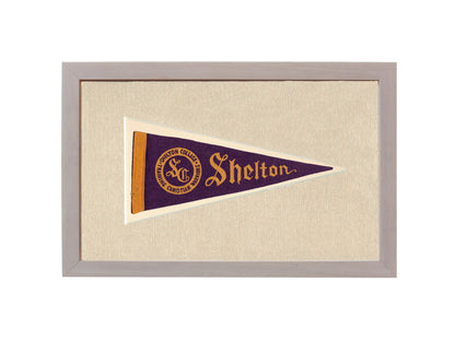 Vintage Shelton College Pennant