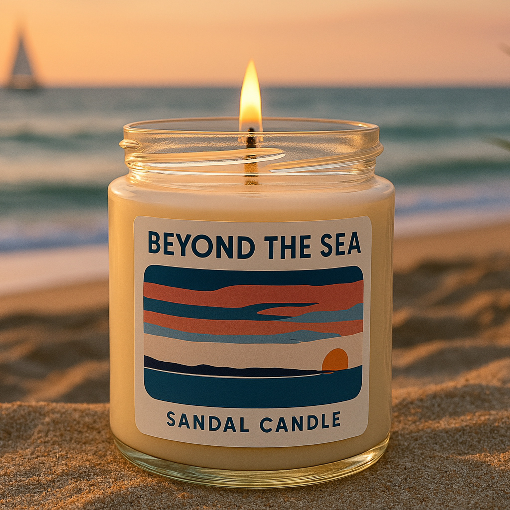 Beyond the Sea – Scented Candle, 9 oz Jar, Mahogany, Tobacco &amp; Teakwood