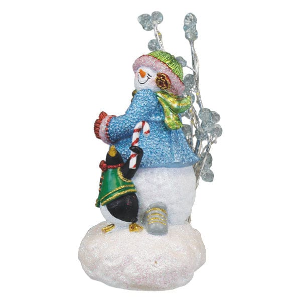 Old World Christmas 8.75 X 6.5 X 5 / 15500 Snowgal And Penguin Lighted Figurine