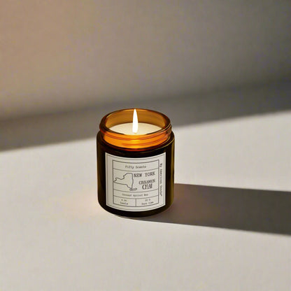New York - Cinnamon Chai Scented Candle - Coconut Apricot Wax - My American Goods