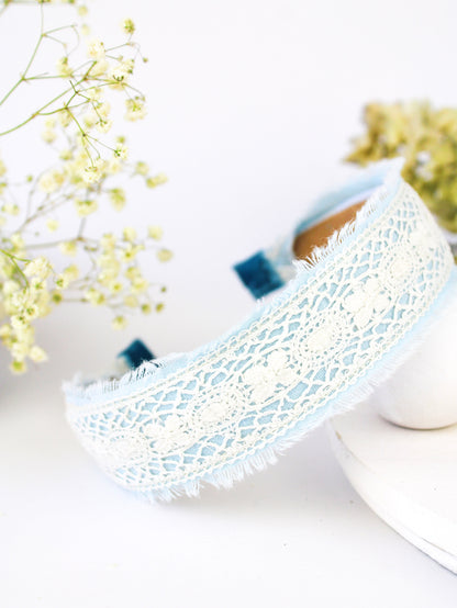 Amelia Lace and Linen Headband - My American Goods