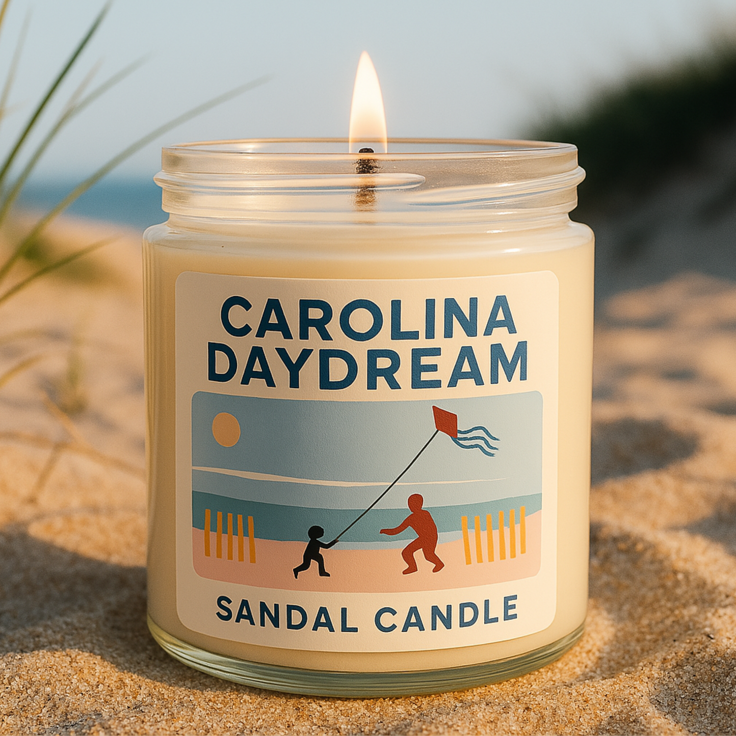 Carolina Daydream – Scented Candle, 9 oz Jar, Sage, Lemongrass &amp; Mahogany
