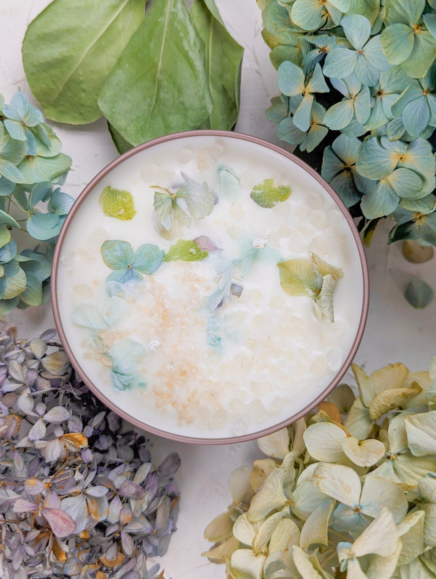 Ash &amp; Rose candle BY THE SEA Hydrangea Sea Salt Candle