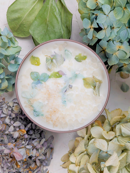 Ash &amp; Rose candle BY THE SEA Hydrangea Sea Salt Candle