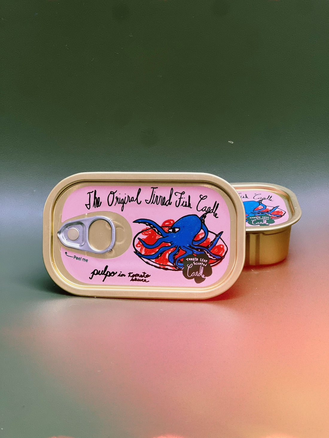 Tinned Fish Candle - Pulpo in Tomato Sauce (Tomato Leaf Scented) - My American Goods