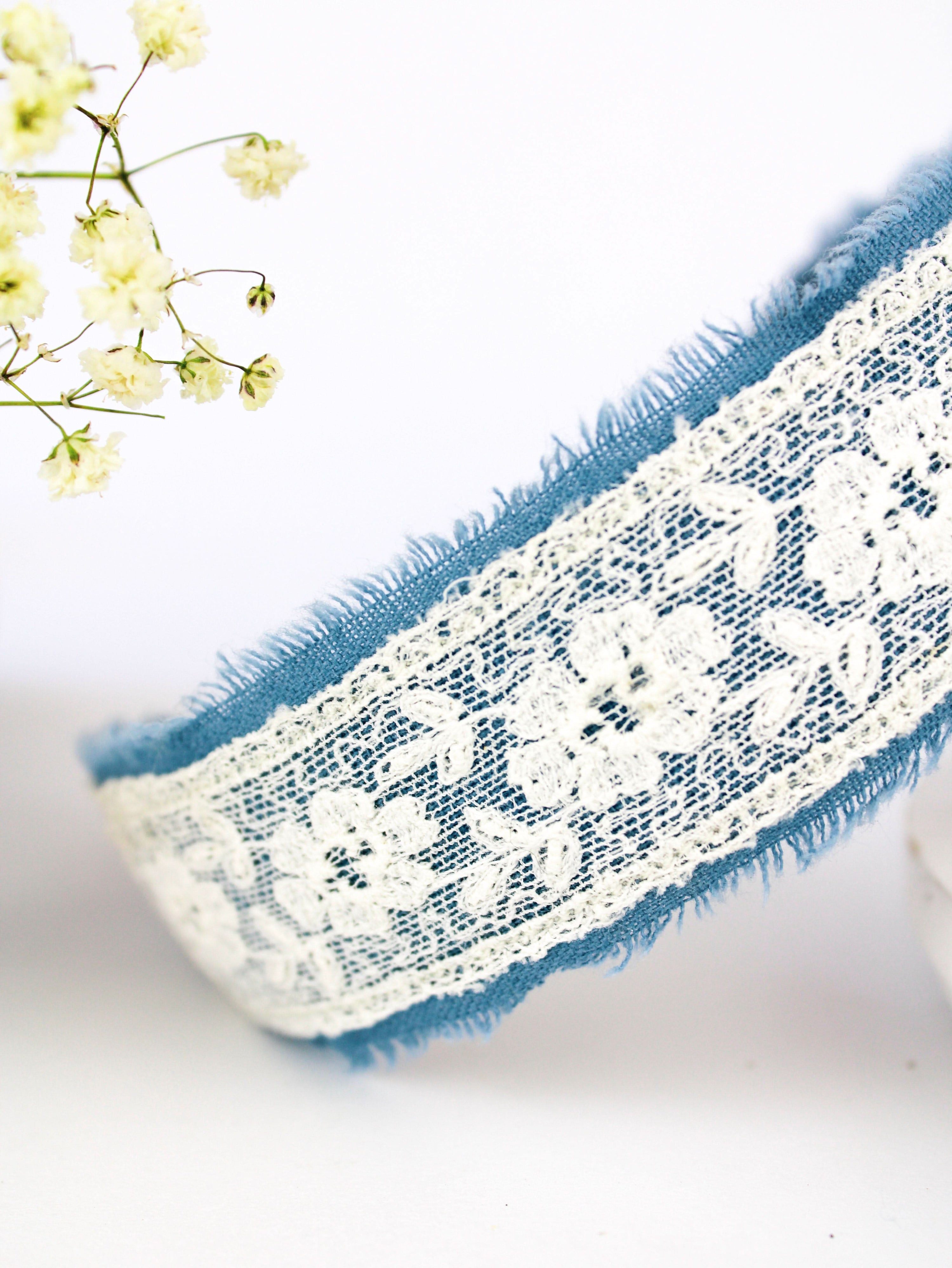 Ash &amp; Rose Clara Lace and Linen Headband