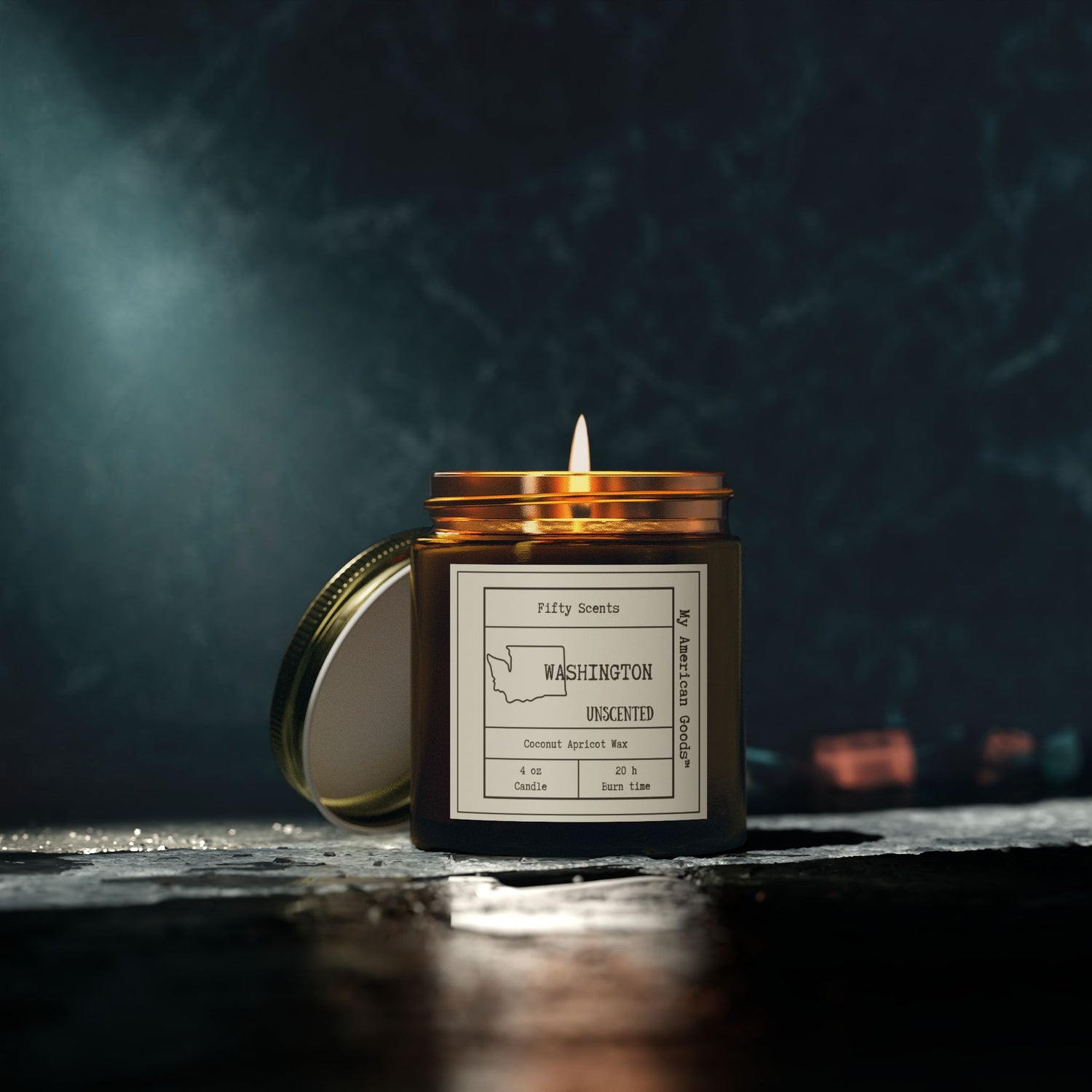 Washington unscented Candles - Coconut Apricot Wax - My American Goods