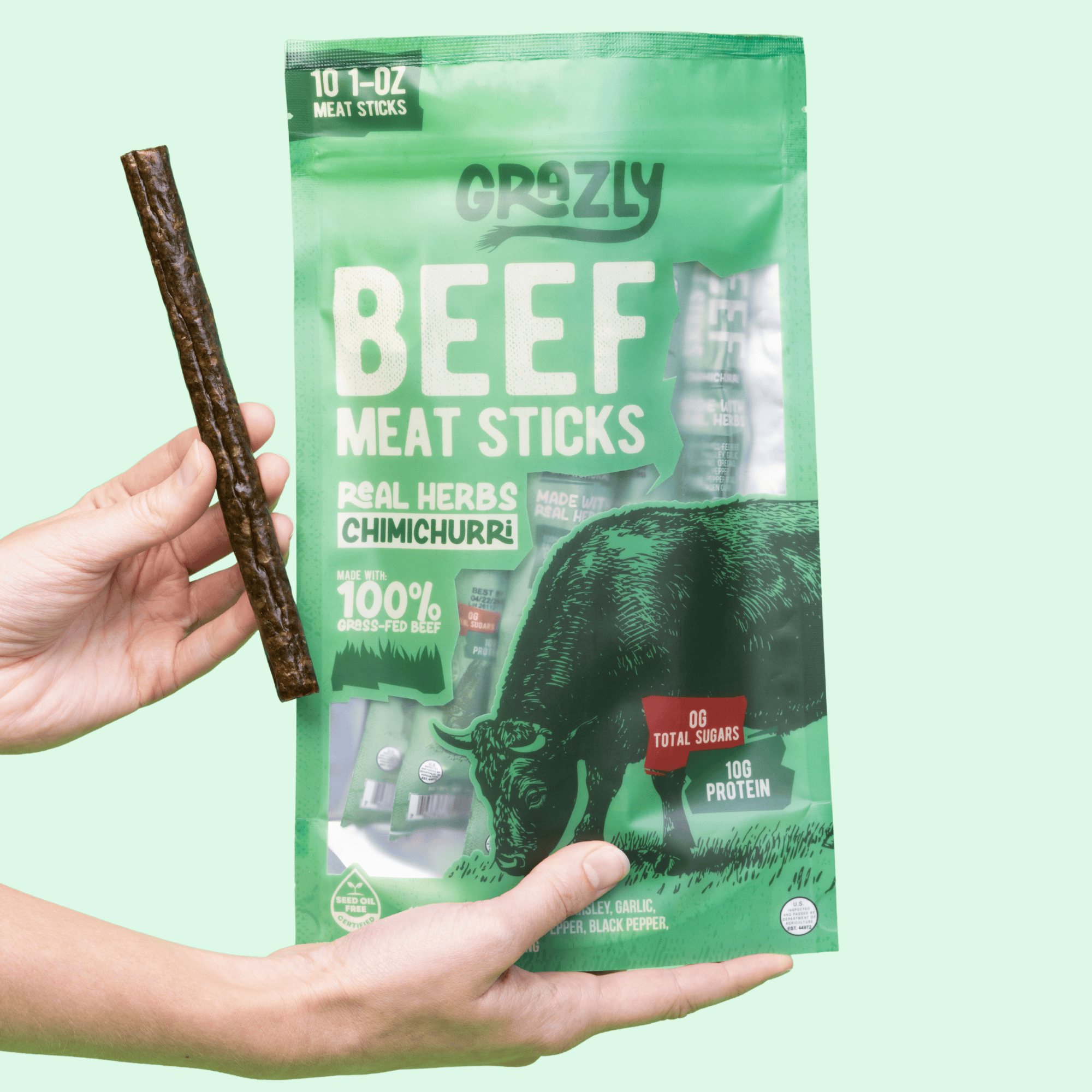 Grazly Chimichurri Beef Meat Sticks