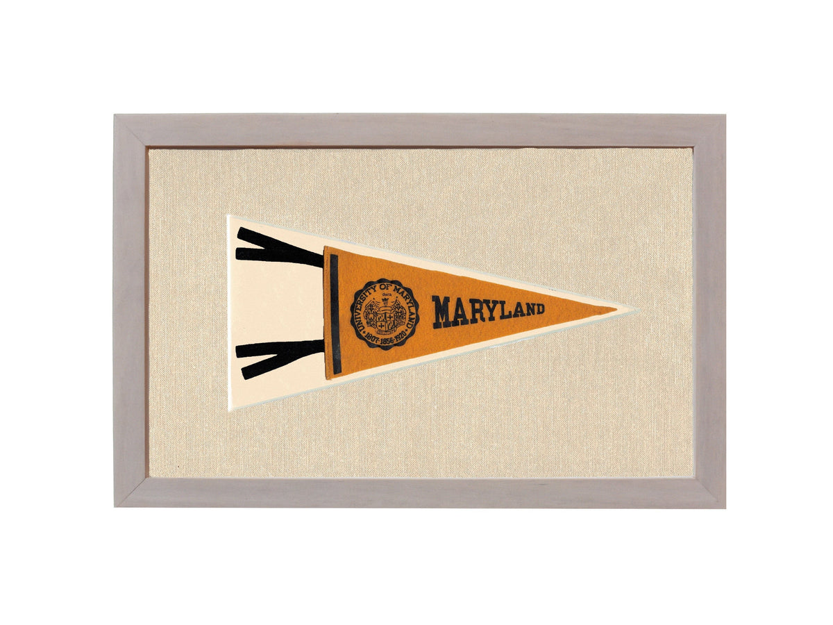 Americana Memories Vintage Pennants and Memorabilia Vintage University of Maryland Pennant