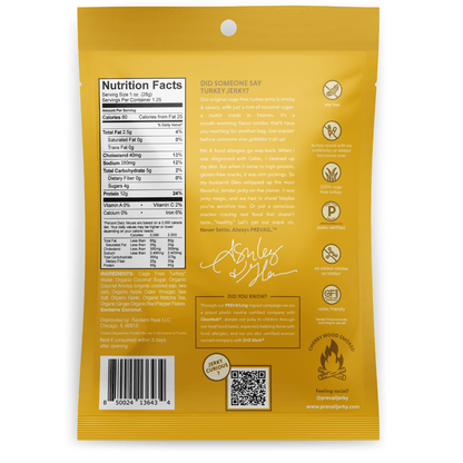 PREVAIL Jerky Original Turkey Jerky Single Serve 8 pack