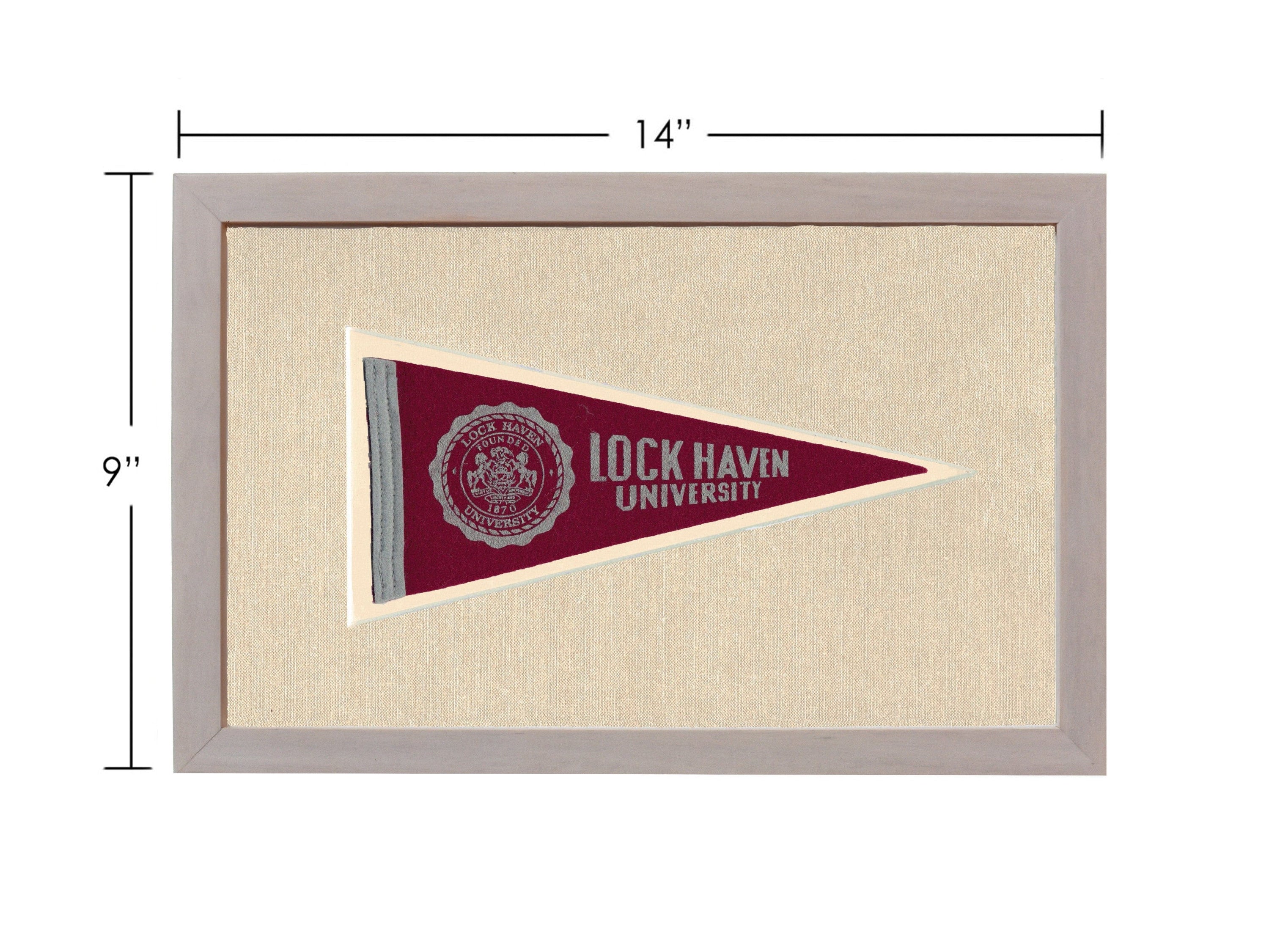 Americana Memories Vintage Pennants and Memorabilia Vintage Lock Haven University Pennant