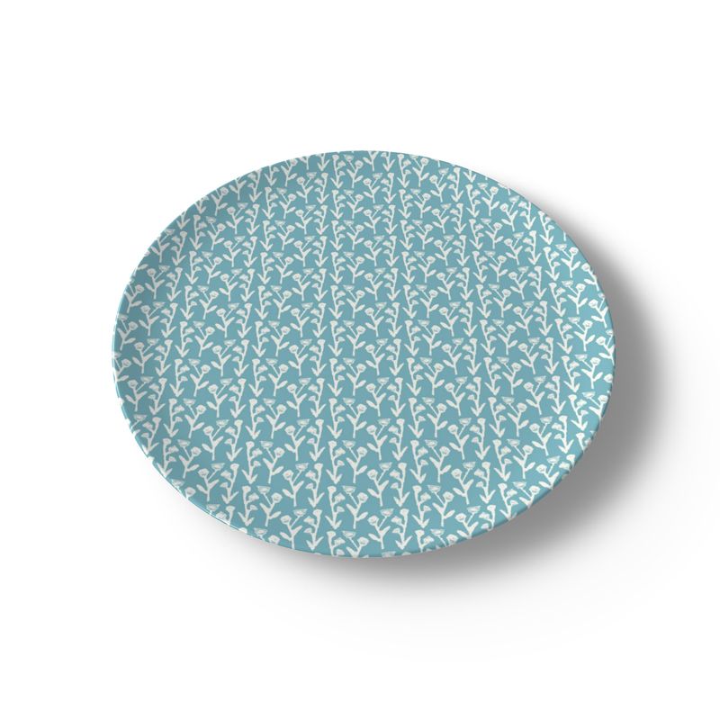Set of Slate Blue Ivy Manor China Plates (Set of 2, 4 or 8)