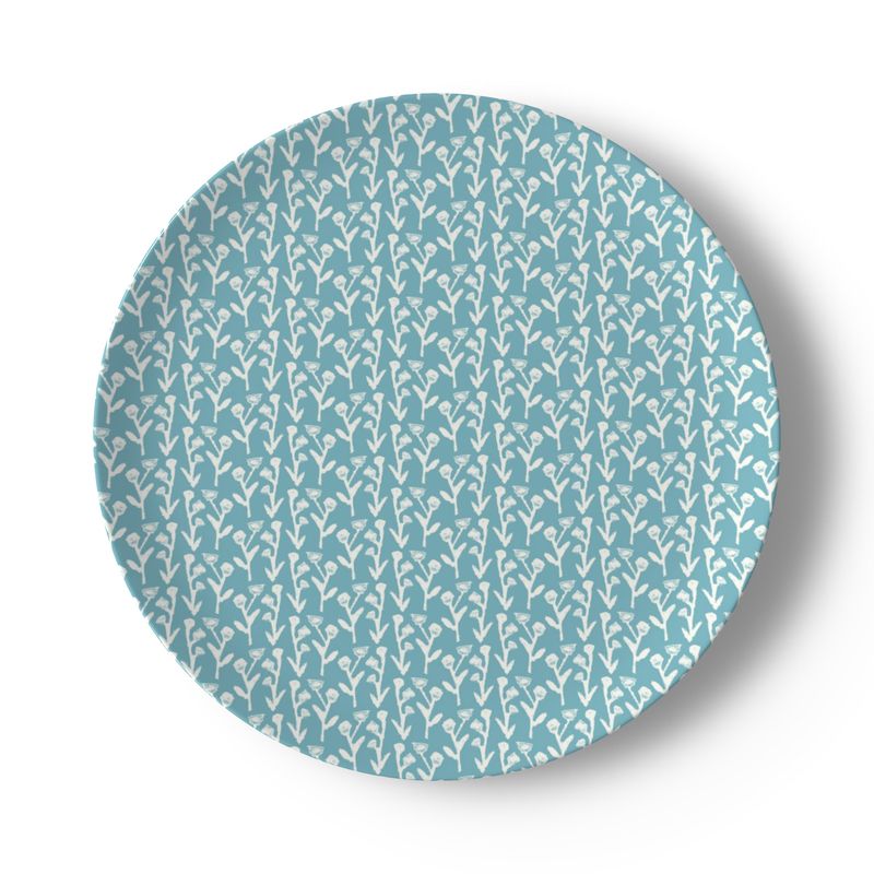 Set of Slate Blue Ivy Manor China Plates (Set of 2, 4 or 8)