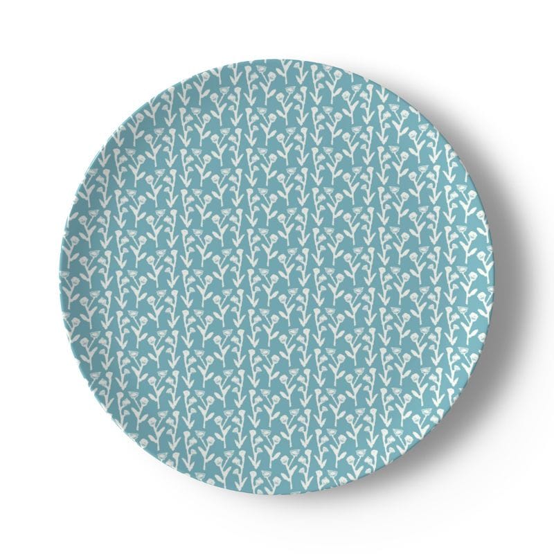 Erin Donahue Tice China Plates Set of Slate Blue Ivy Manor China Plates (Set of 2, 4 or 8)