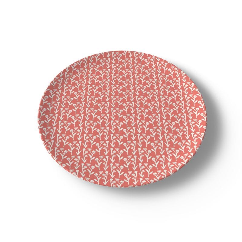 Erin Donahue Tice China Plates Set of Coral Ivy Manor China Plates (Set of 2, 4 or 8)